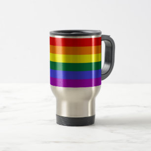 Pride flag rainbow travel coffee cup