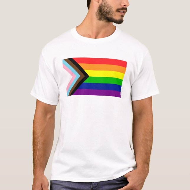 Pride Flag Reboot - trans and POC inclusive T-Shir T-Shirt (Front)