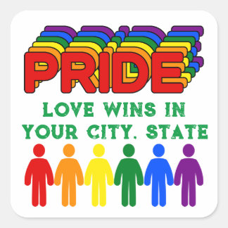 PRIDE Flag  Square Sticker
