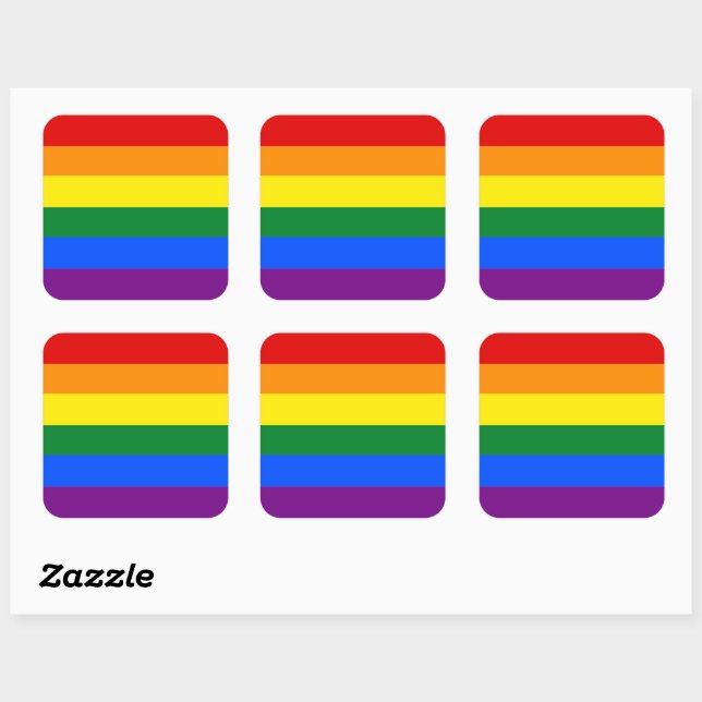 Pride Flag Square Sticker (Sheet)