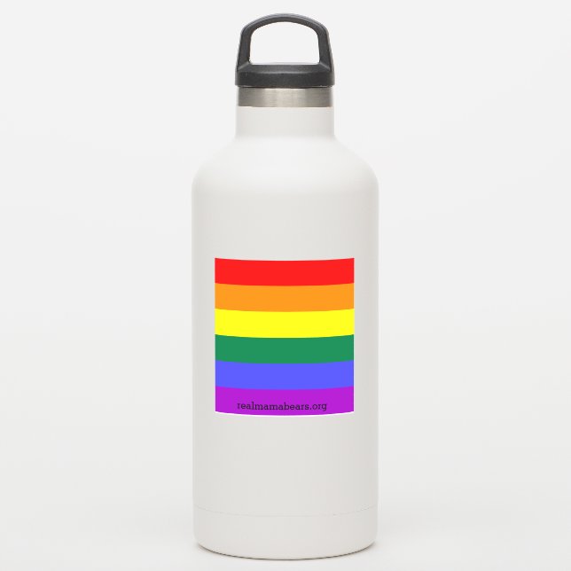 Pride Flag Vinyl Sticker (add your own words) (Waterbottle)