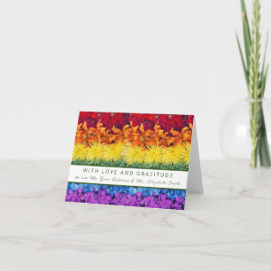 Pride Floral Flag Folded Thank You Card