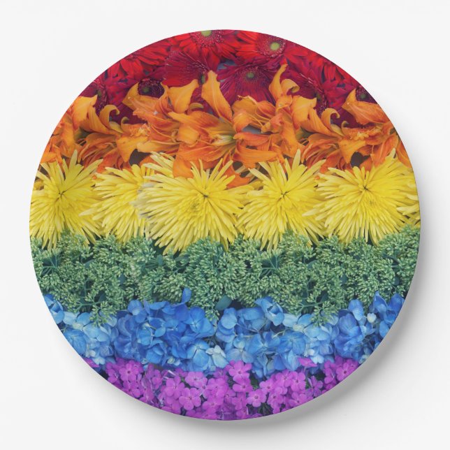 Pride Floral Paper Plate (Front)