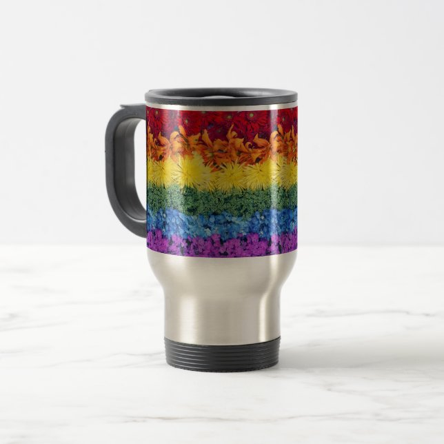 Pride Flower Collection Travel Mug (Front Left)