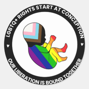 Pride Foetus Stickers (round)