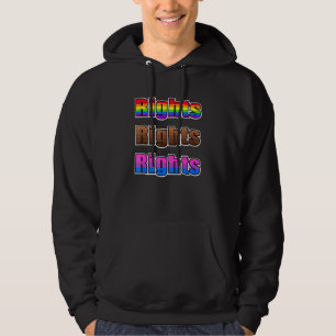 Pride for human rights LGBT flag Melanin Bi Flag Hoodie
