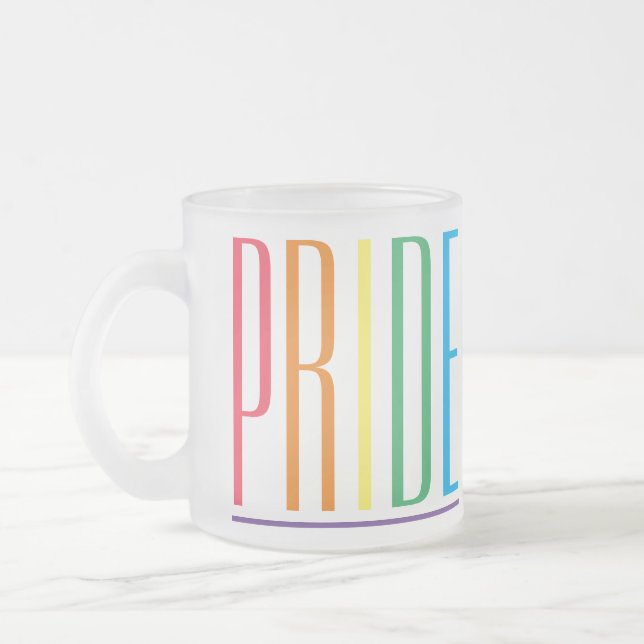 PRIDE Frosted Glass Mug (Left)