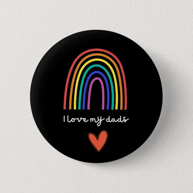  Pride Gay  LGBT Father's Day for dad rainbow  6 Cm Round Badge (Front)