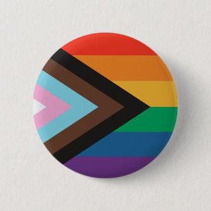 Pride gay lgbt  rainbow flag  6 cm round badge