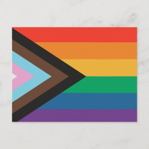 Pride gay lgbt  rainbow flag  postcard