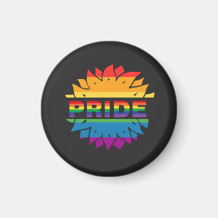 Pride-gay lgbtq queer rainbow sunflower T-Shirt Magnet