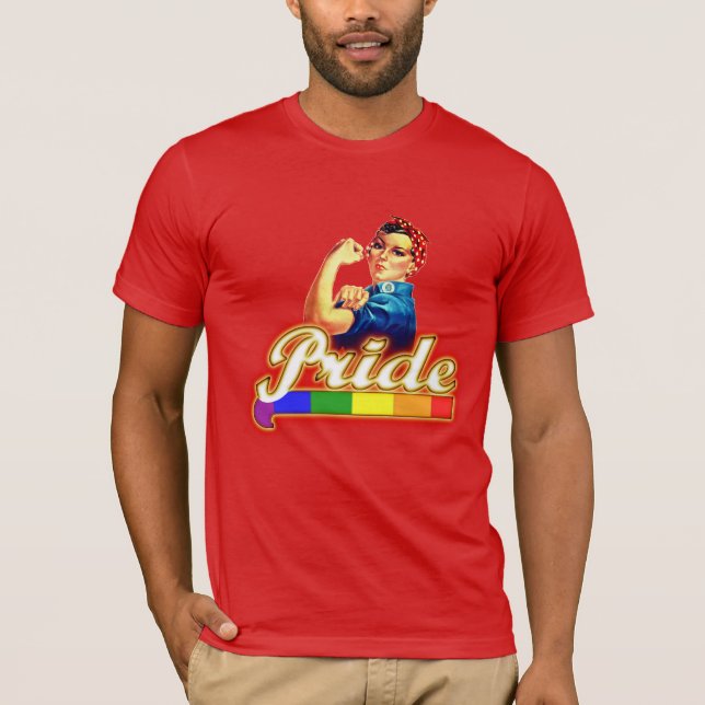 Pride Gay Pride Glowing Pride We Can Do It T-Shirt (Front)