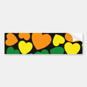 Pride- gay rainbow colour heart for love bumper sticker