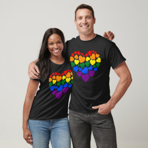 Pride- gay rainbow colour heart for love T-Shirt