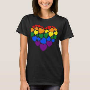 Pride- gay rainbow colour heart for love          T-Shirt