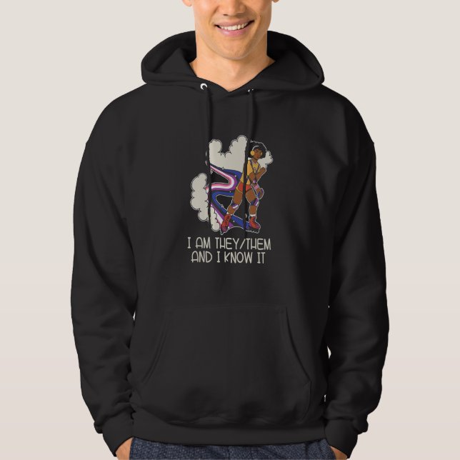 Pride Genderless - Non Binary Neutral Gender Fluid Hoodie (Front)