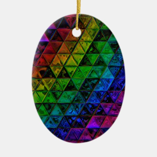 Pride Glass  Ceramic Tree Decoration (Front)