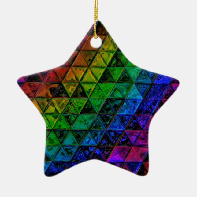 Pride Glass  Ceramic Tree Decoration (Front)