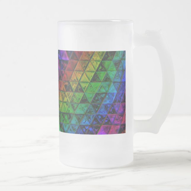 Pride Glass  Frosted Glass Beer Mug (Right)