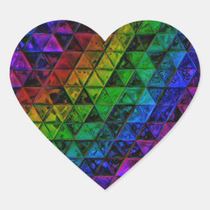 Pride Glass  Heart Sticker