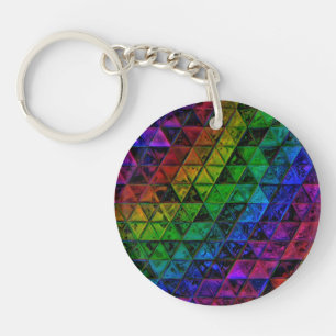 Pride Glass Key Ring