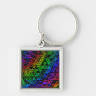 Pride Glass Key Ring