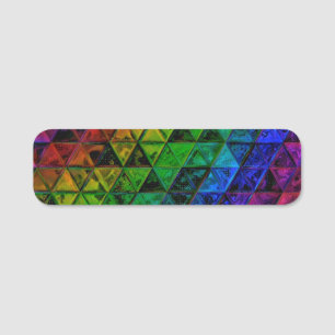 Pride Glass Name Tag