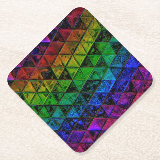 Pride Glass  Paper Coaster (Front)