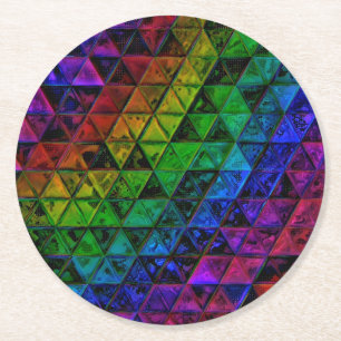 Pride Glass Round Paper Coaster