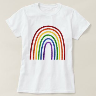 Pride Glitter Handdrawn Rainbow T-Shirt