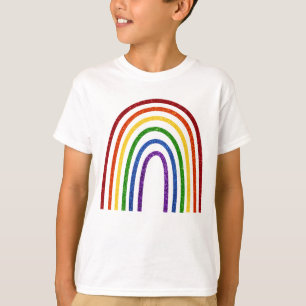 Pride Glitter Handdrawn Rainbow T-Shirt