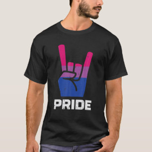 Pride Hand Sign Bisexual Bi Pride Flag LGBTQ Punk T-Shirt