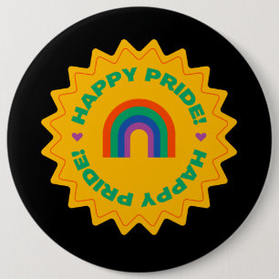 Pride. Happy pride. Gay love. rainbow colour     6 Cm Round Badge