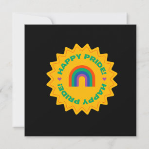 Pride. Happy pride. Gay love. rainbow colour Card