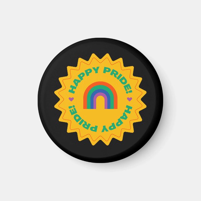 Pride. Happy pride. Gay love. rainbow colour     Magnet (Front)
