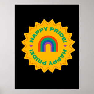Pride. Happy pride. Gay love. rainbow colour    Poster
