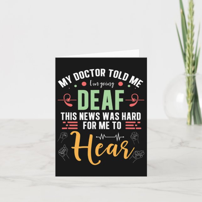 Pride Hard For Me To Hear Hand Sign Language  Card (Front)