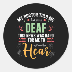 Pride Hard For Me To Hear Hand Sign Language Classic Round Sticker