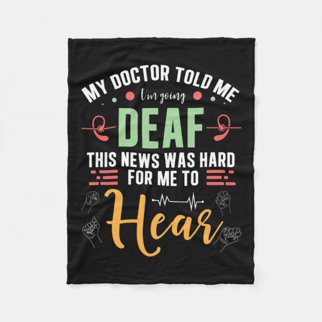 Pride Hard For Me To Hear Hand Sign Language  Fleece Blanket (Front)
