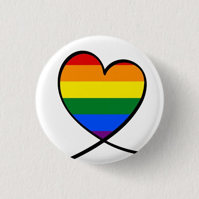 Pride Heart 3 Cm Round Badge (Front)