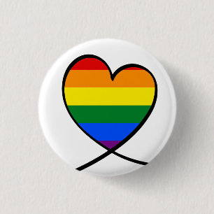Pride Heart 3 Cm Round Badge