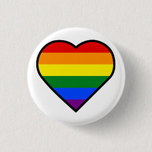PRIDE HEART 3 CM ROUND BADGE
