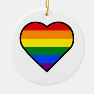 PRIDE HEART CERAMIC TREE DECORATION