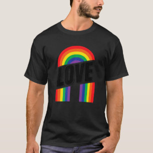 Pride Heart Lgbtq Bisexual Rainbow Love Transgende T-Shirt