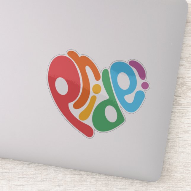"Pride" Heart Shaped Typography Design (Detail)