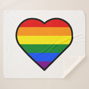 PRIDE HEART SHERPA BLANKET