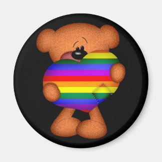 Pride Heart Teddy Bear Magnet