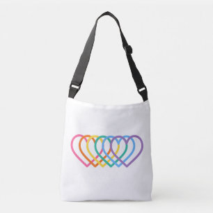 Pride heart tragetaschen mit langen trägern crossbody bag