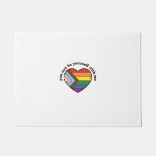 Pride Heart You Can Be Yourself With Me Shirt Desi Doormat