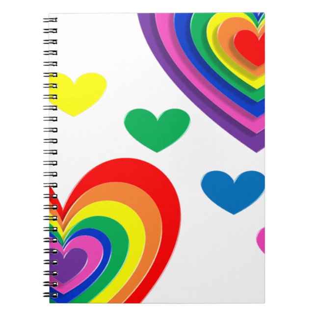 pride hearts bg notebook (Front)